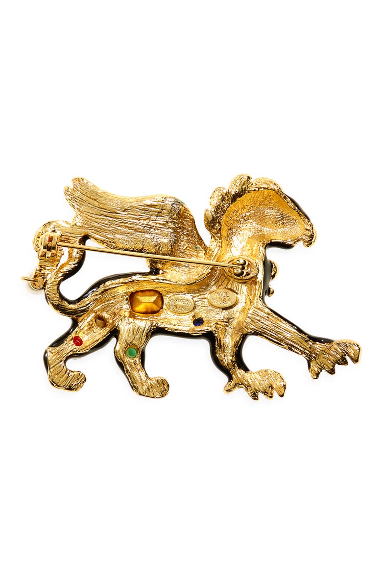 Griffin Pin, Alternate, color, BLACK