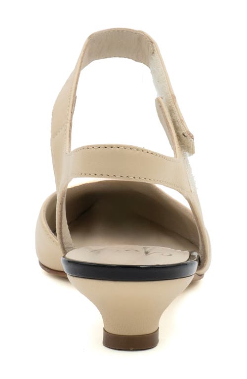 Amalfi By Rangoni Aosta Ankle Strap Pointed Cap Toe Pump In New Sand Parm/black Patent