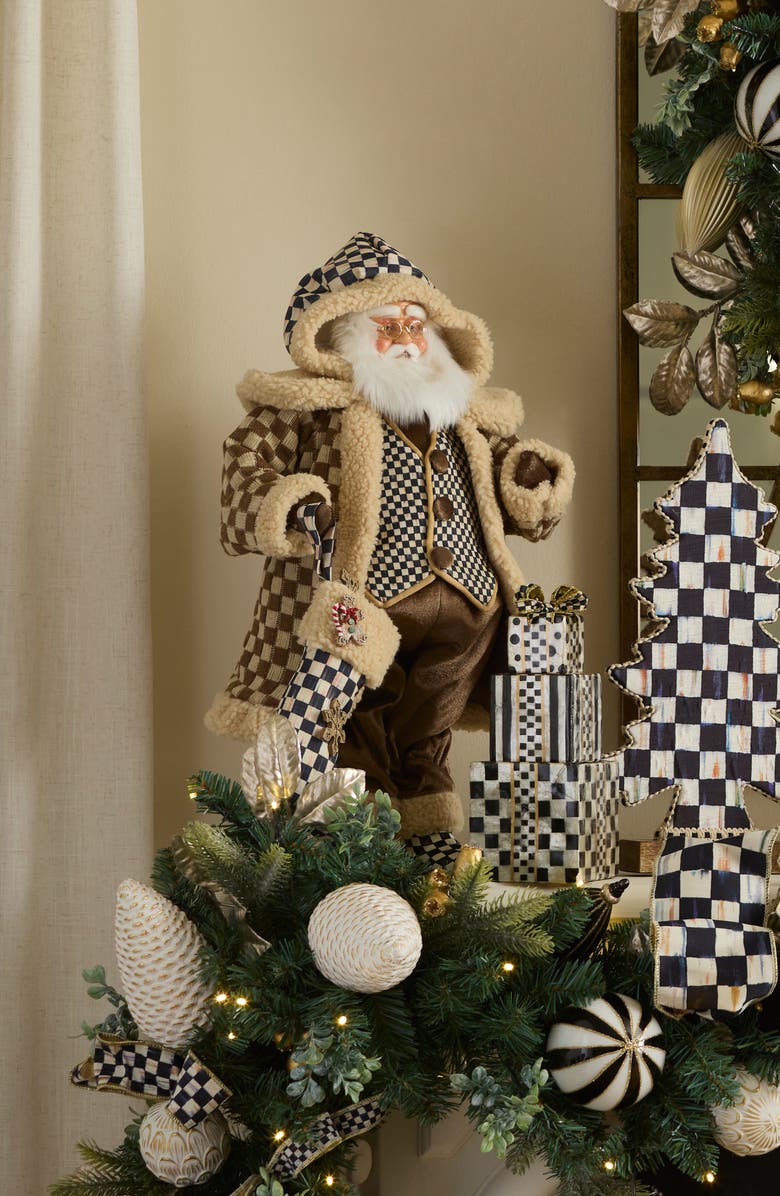 MACKENZIE CHILDS Gingerbread Santa Claus, Alternate, color, Brown
