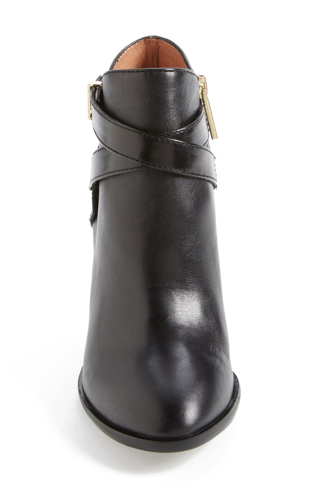 'Ranier' Leather Bootie, Alternate, color, BLACK