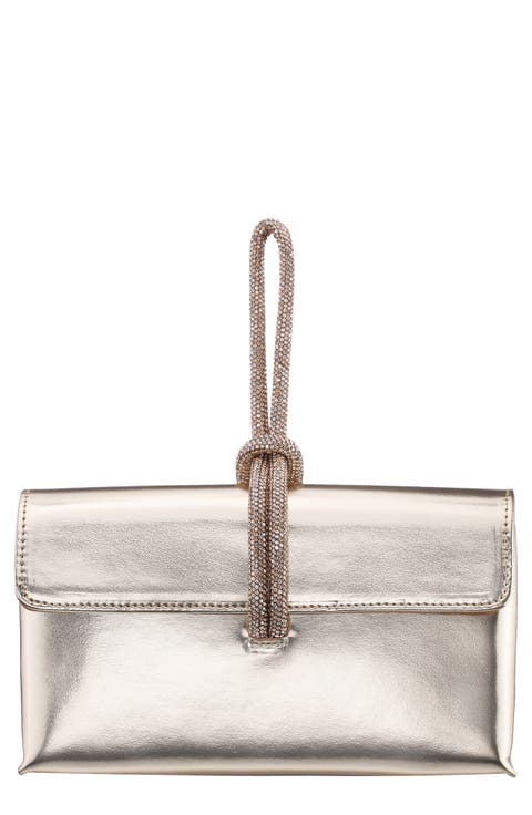 Kaylee Metallic Faux Leather Clutch