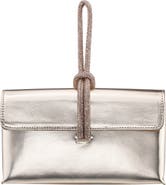 Nina Kaylee Metallic Faux Leather Clutch