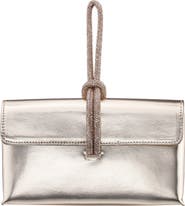 Nina Kaylee Metallic Faux Leather Clutch