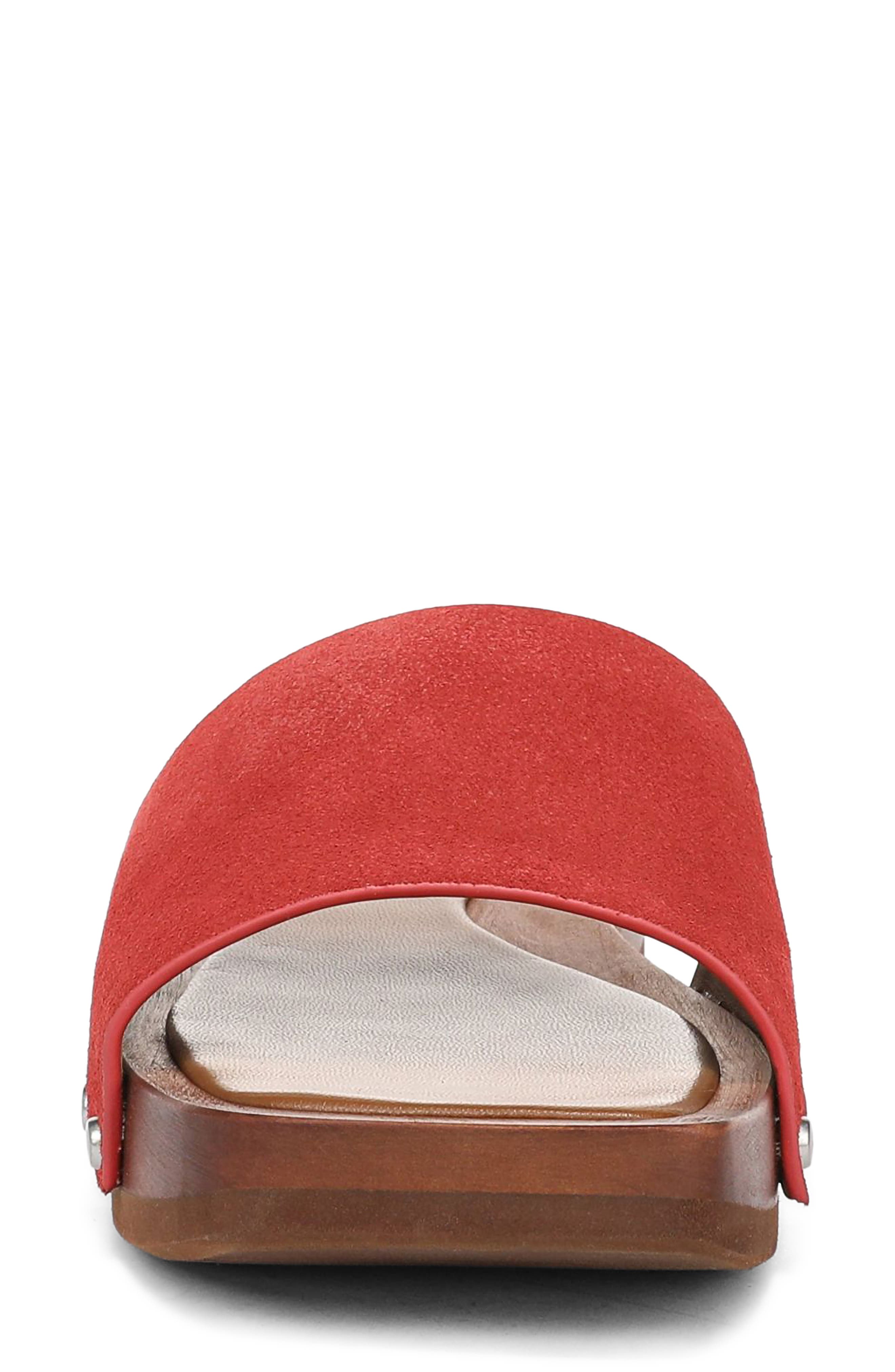 Barbara Slide Sandal, Alternate, color, POPPY RED