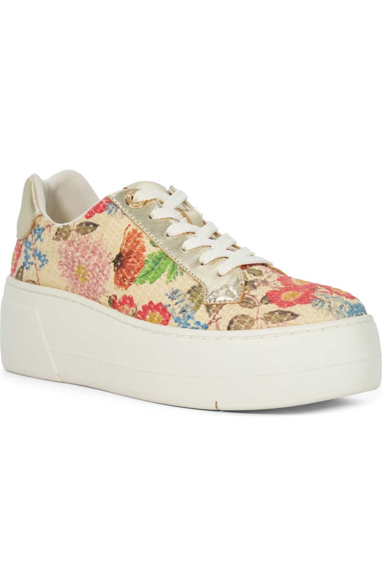 Dune London Episode 2 Platform Sneaker, Main, color, Raffia
