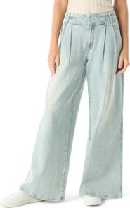 DO by Dee Ocleppo Posey Pleated Wide Leg Jeans