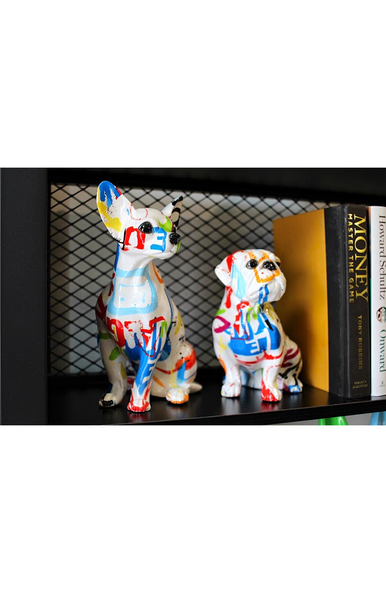 INTERIOR ILLUSIONS Happy Sitting French Bulldog Statue, Alternate, color, Multi-Color