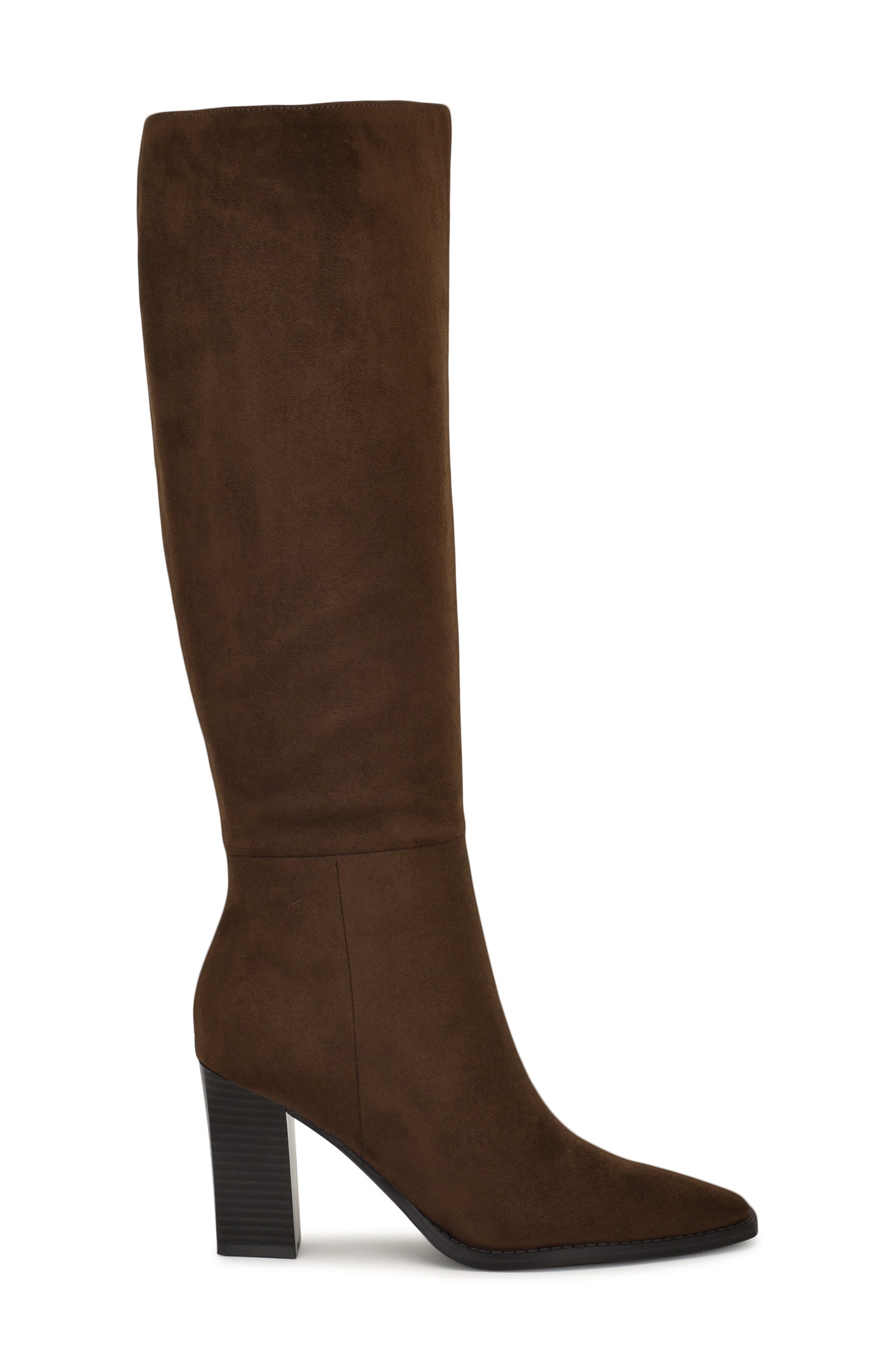 Nine West Zeran Knee High Boot, Alternate, color, Brown Faux Suede