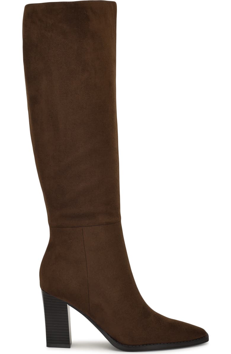 Nine West Zeran Knee High Boot, Alternate, color, Brown Faux Suede