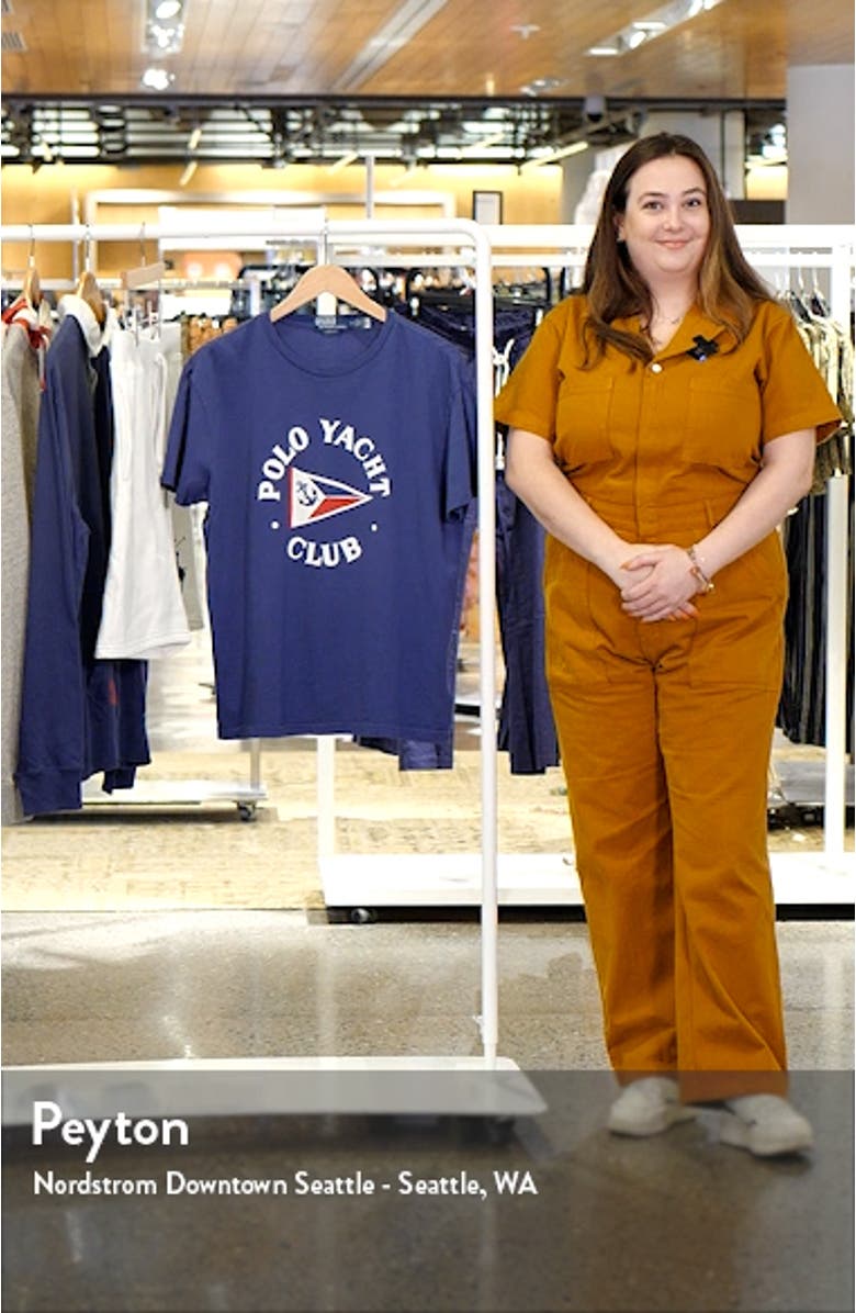 Classic Fit Yacht Club Cotton Jersey Graphic T-Shirt, sales video thumbnail