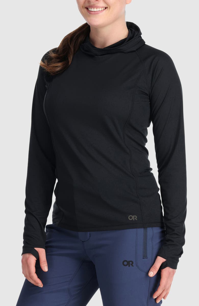 Outdoor Research Echo Raglan Sleeve Hoodie, Main, color, Black