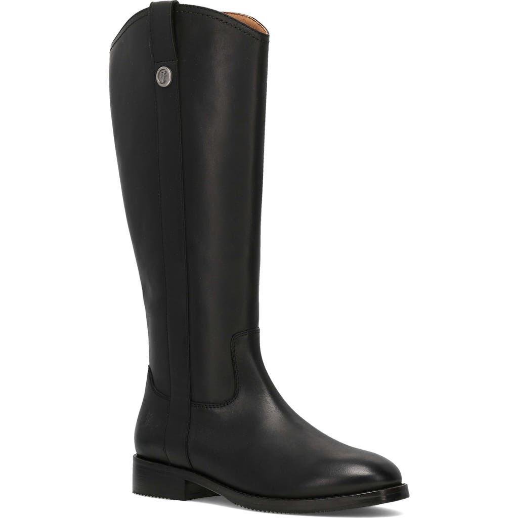 Frye Melissa Button Knee High Riding Boot In Black