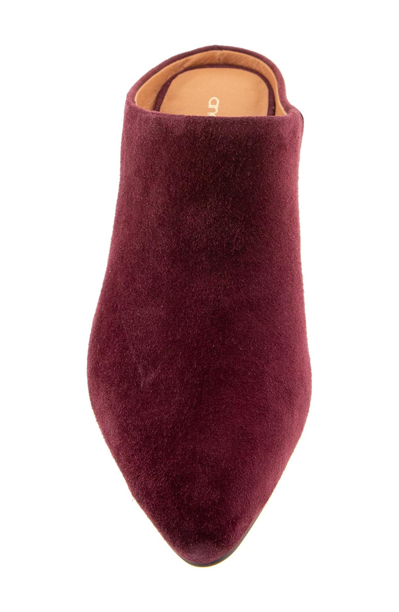 Willow Mule, Alternate, color, DARK CABERNET SUEDE