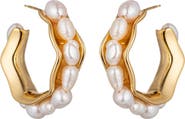 EYE CANDY LOS ANGELES Isabella Faux Pearl Hoop Earrings
