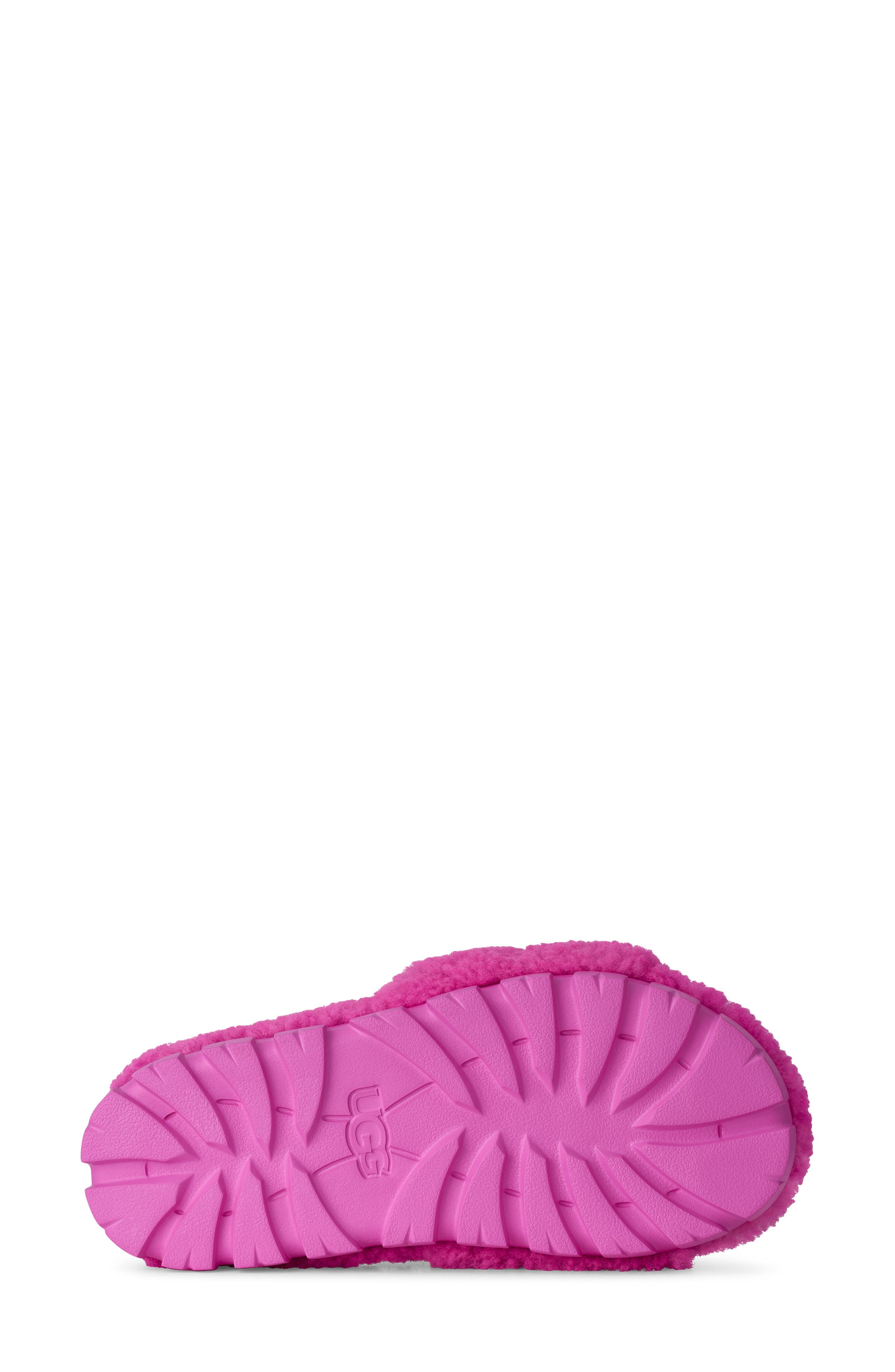 Cozetta Curly Genuine Shearling Slide Slipper, Alternate, color, BRIGHT FUCHSIA
