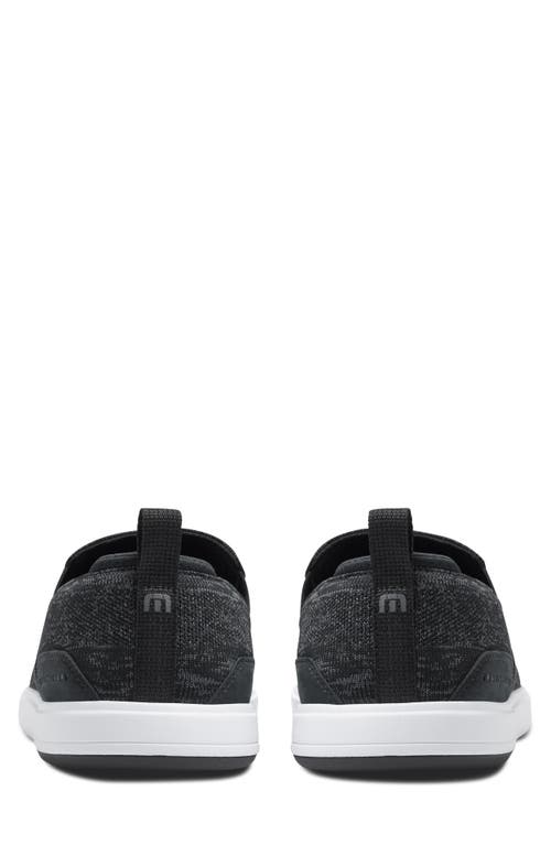 Travismathew The Modern Knit Slip-on Sneaker In Heather Black