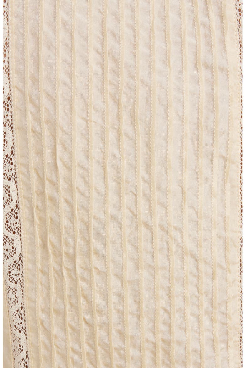 Zayen Pleated Balloon Sleeve Lace Button-Up Shirt, Alternate, color, VANILLA