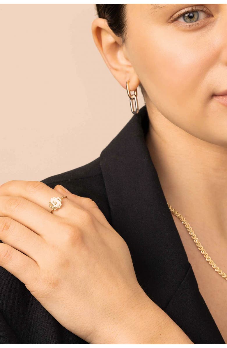 Oradina 14K Gold Shift Drop Earrings, Alternate, color, White Gold