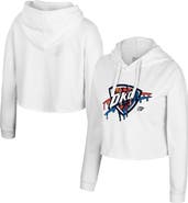 Stadium Essentials Women's Stadium Essentials White Oklahoma City Thunder Ice Cream Cropped Hoodie