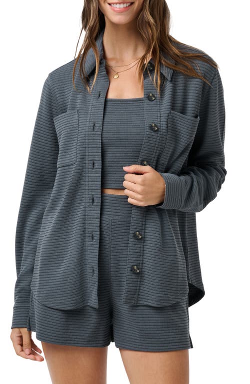Travismathew Yacht Me Shacket In Ombre Blue