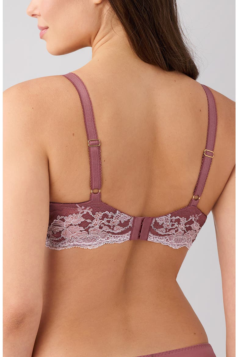 Modern Affair Underwire Plunge Bra, Alternate, color, ROSE BROWN/ CRADLE PINK
