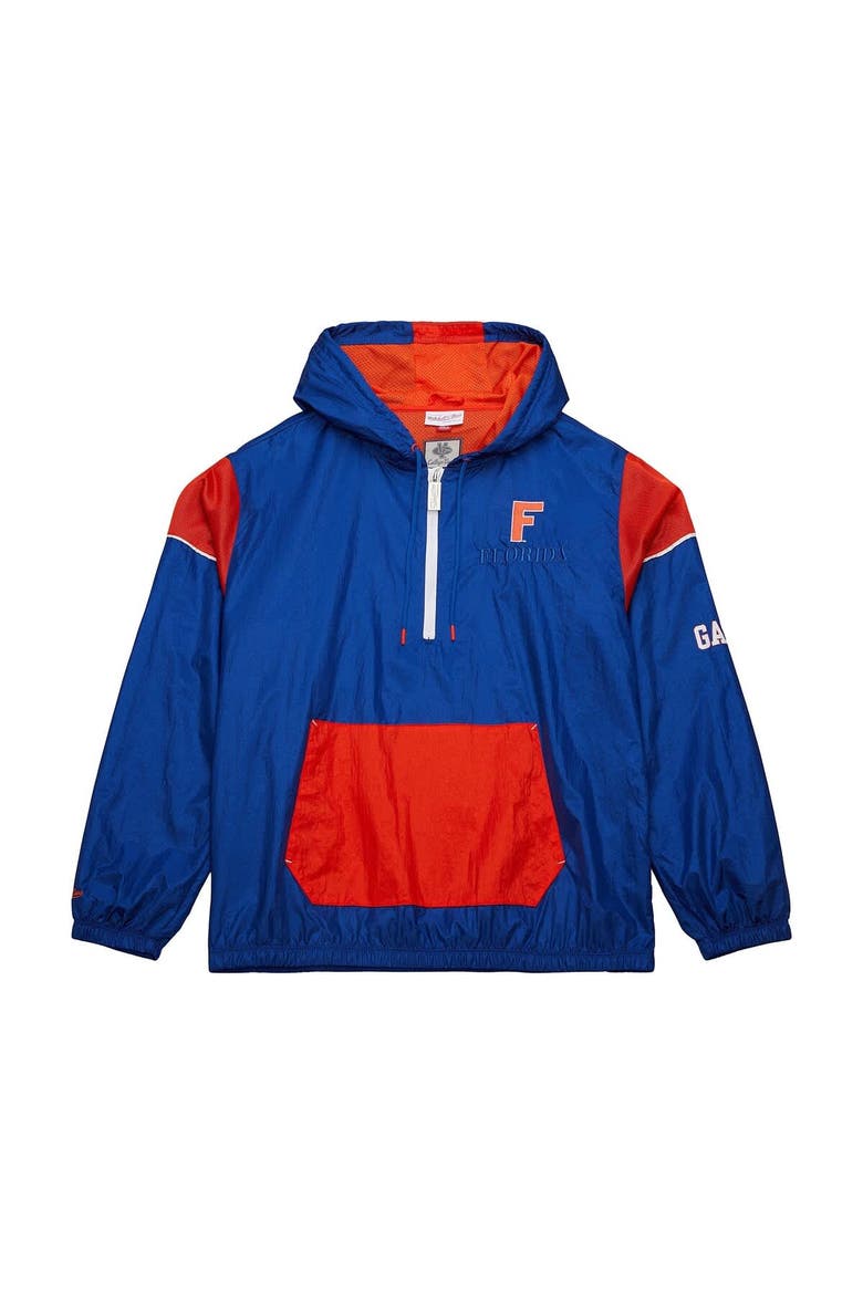 Men's Mitchell & Ness Royal Florida Gators Anorak Vintage Logo Half-Zip Hoodie Jacket, Alternate, color, Royal