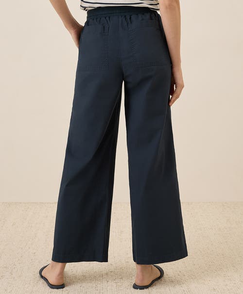 Pact Organic Cotton Monterey Poplin Wide Leg In Blue