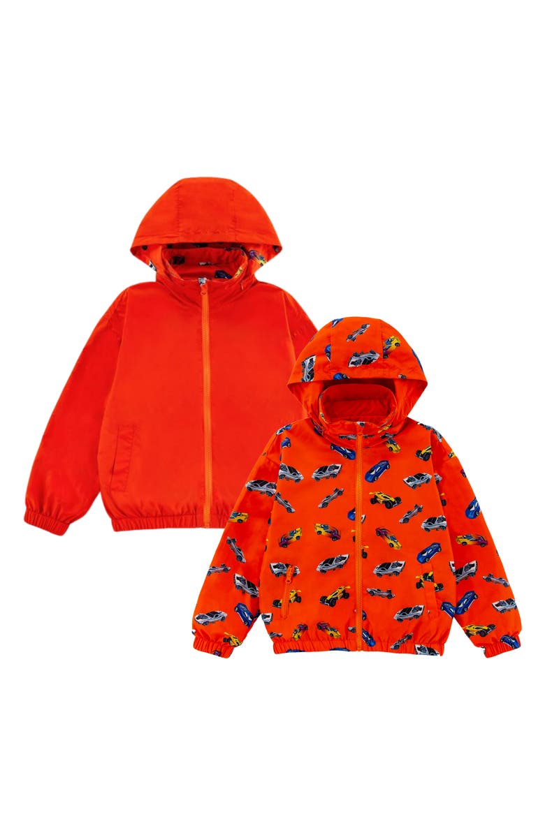 CALONIE Kids' Max Rain Water Repellent Reversible Windbreaker, Alternate, color, Orange