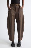 Sacai Silk & Cotton Barrel Leg Trousers
