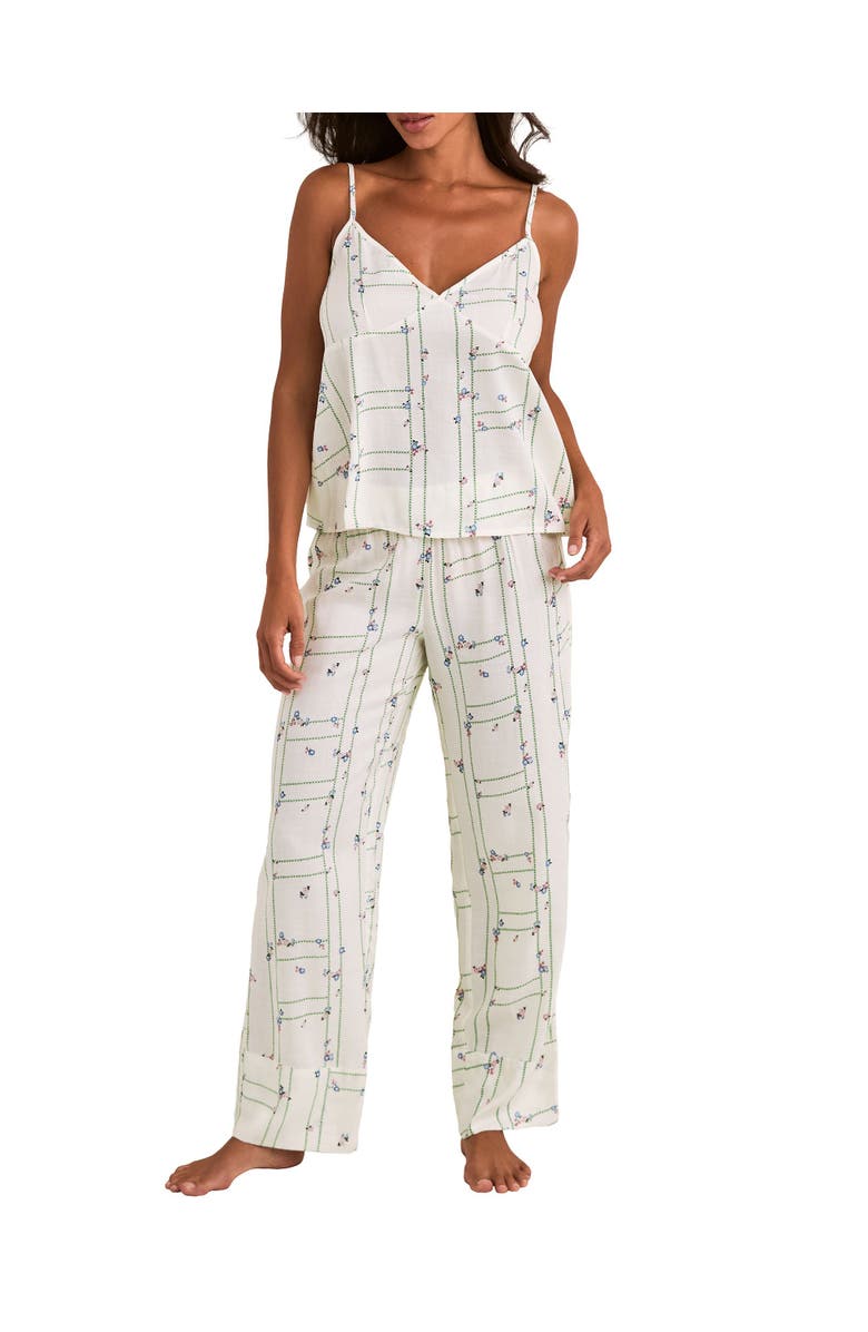 Adore Me Nessa Pajama Cami & Pant Set, Main, color, Floral Beige