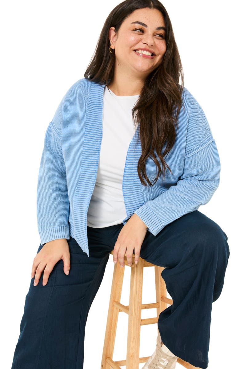 FatFace Plus Size Edie Laundered Cardi, Alternate, color, 