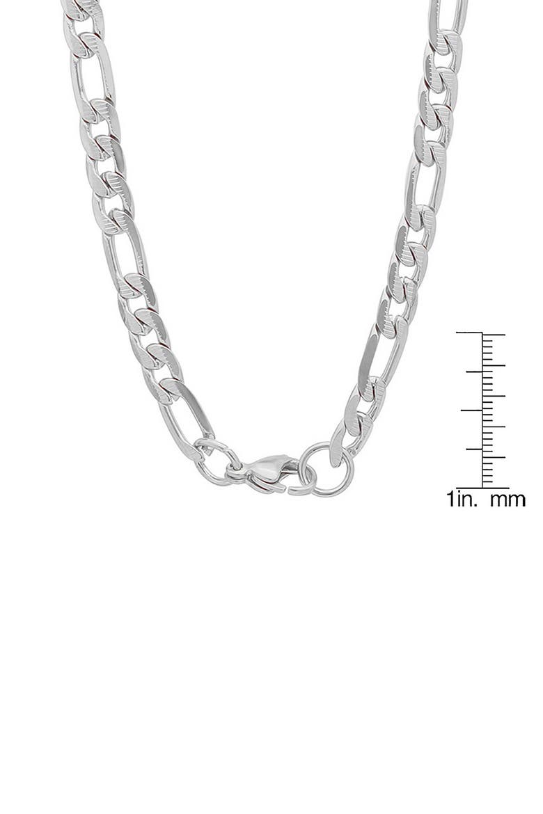 Men's 18k Gold Plated Figaro Chain Necklace, Alternate, color, METALLIC