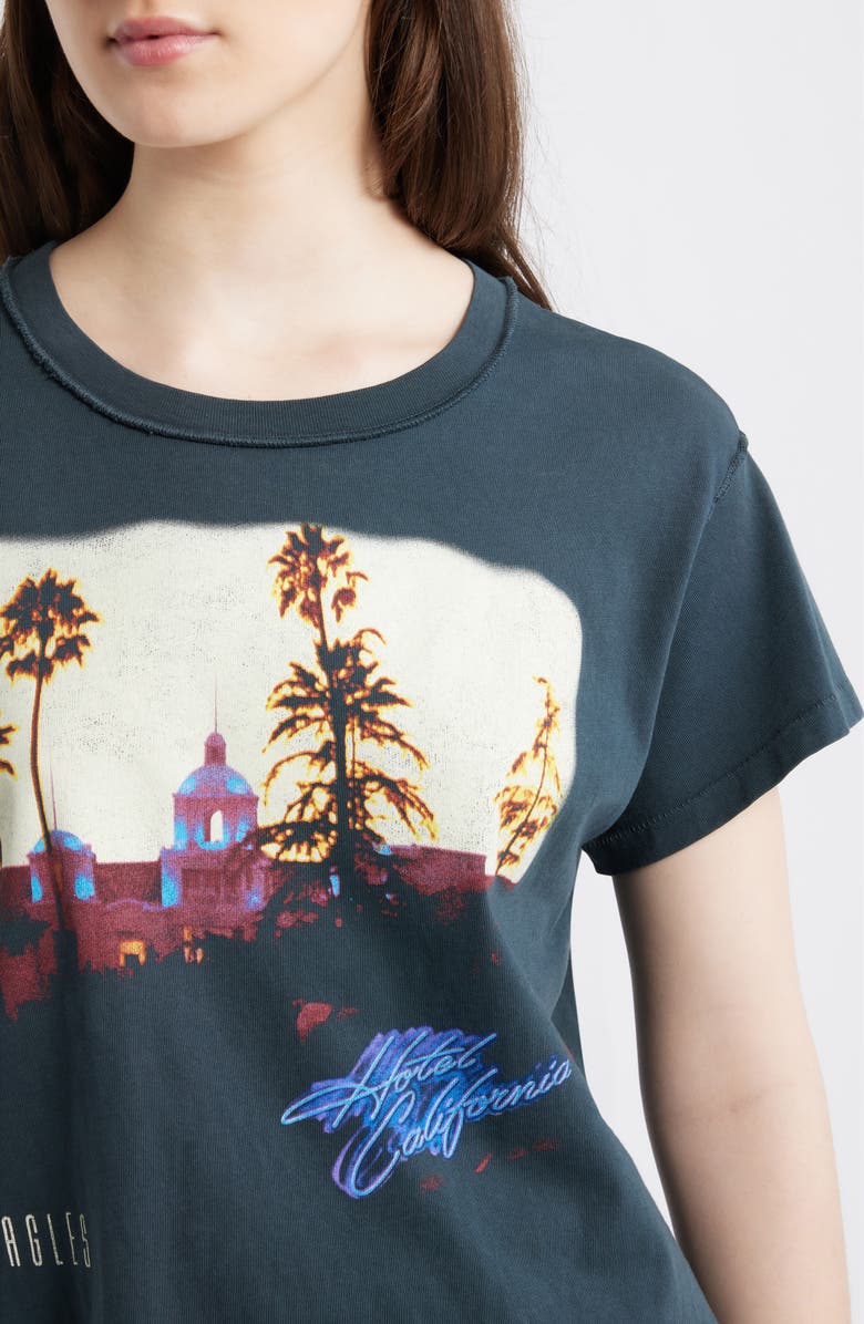 Daydreamer Eagles Hotel California Reversible Graphic T-shirt, Alternate, color, Vintage Black