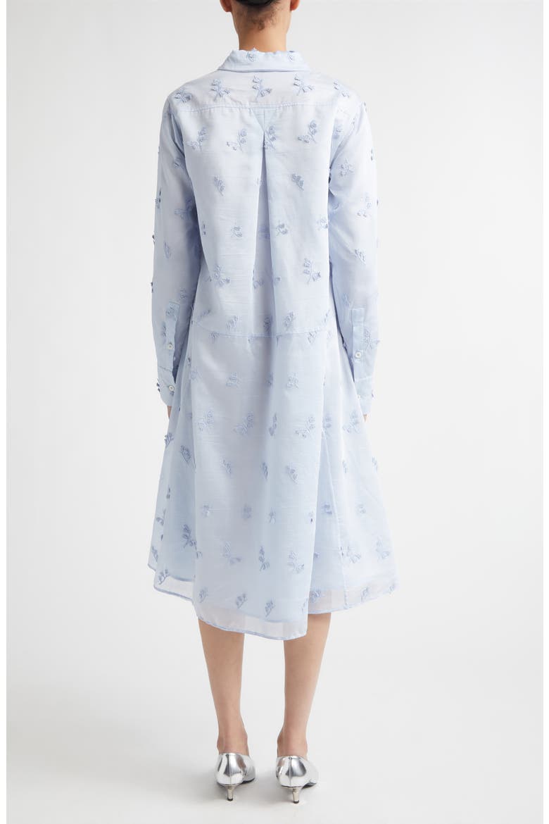 Carmel Embroidered Long Sleeve Shirtdress, Alternate, color, 000438 GLACIAL BLUE