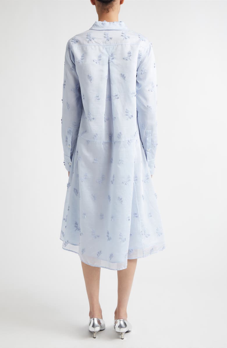 Altuzarra Carmel Embroidered Long Sleeve Shirtdress, Alternate, color, 000438 Glacial Blue
