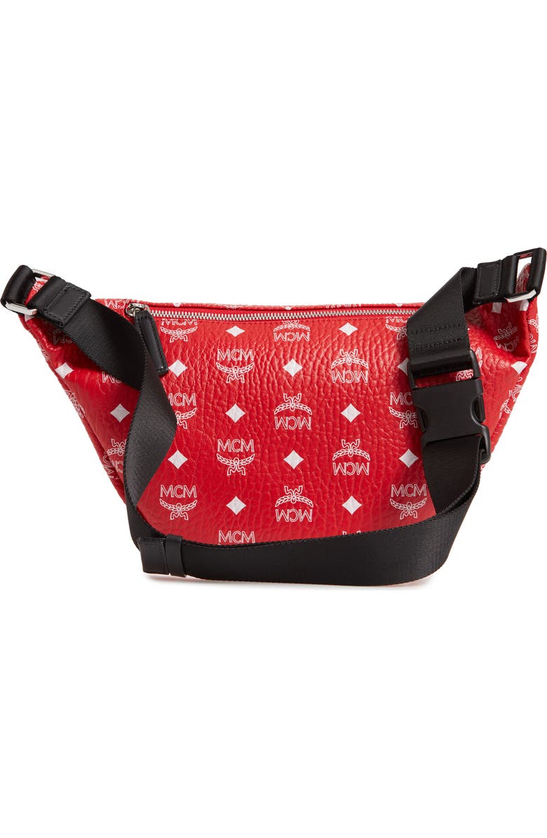 MCM Fursten Visetos Coated Canvas Belt Bag, Alternate, color,