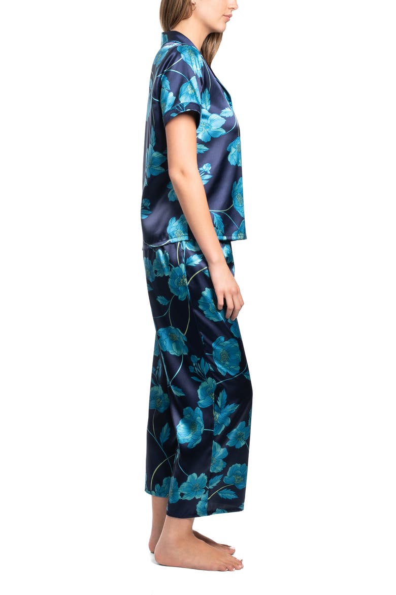 Loretta Satin Pajamas, Alternate, color, NAVY