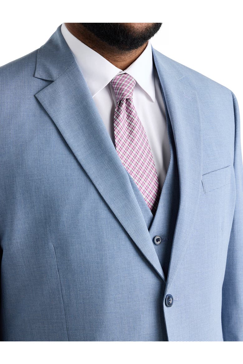 Big & Tall Jacket-Relaxer Micro Check Suit Jacket, Alternate, color, BLUE