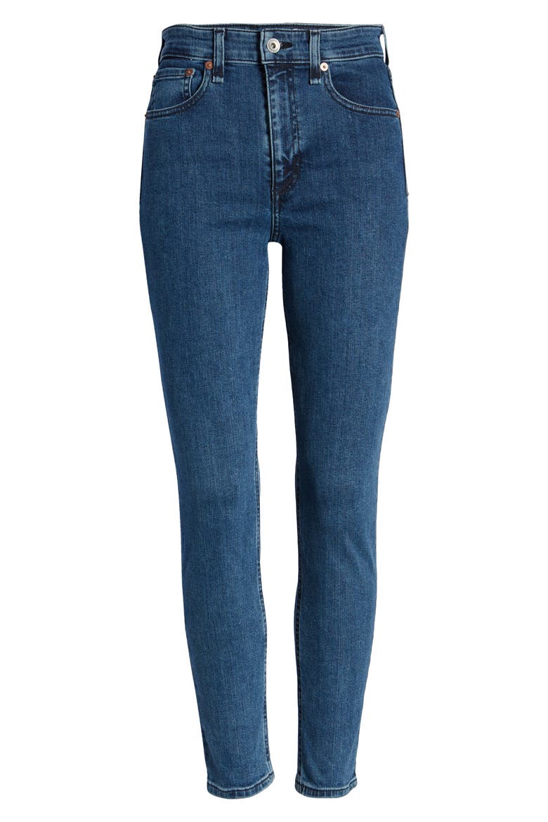 Nina High Rise Ankle Skinny Jeans, Alternate, color, CLEANVINCE