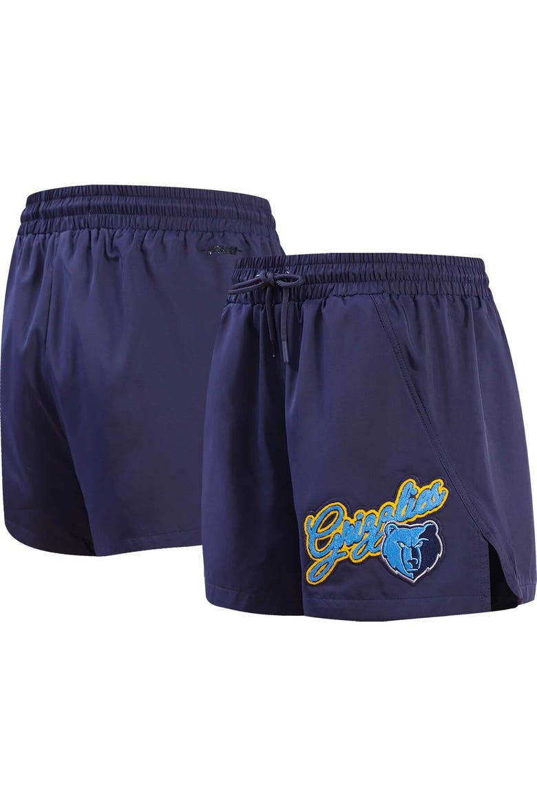 Women's Pro Standard  Navy Memphis Grizzlies Script Woven Shorts, Main, color, Navy