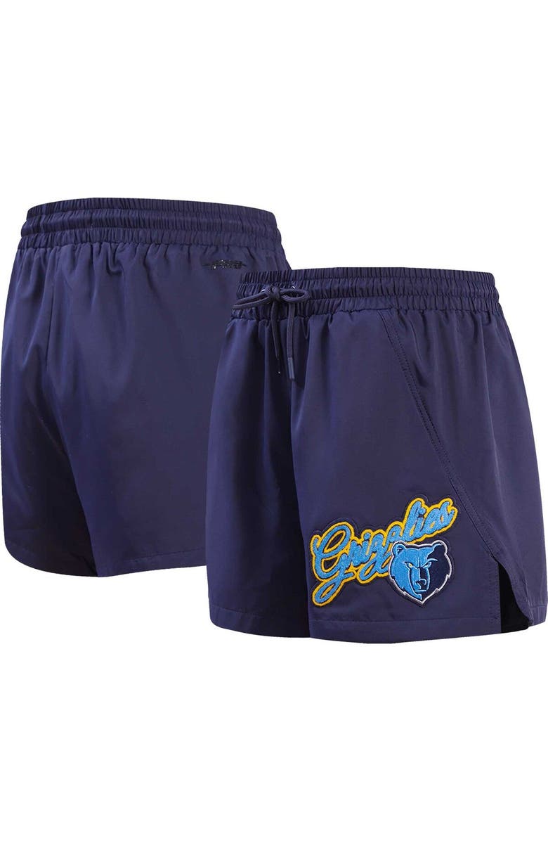 PRO STANDARD Women's Pro Standard  Navy Memphis Grizzlies Script Woven Shorts, Main, color, Navy