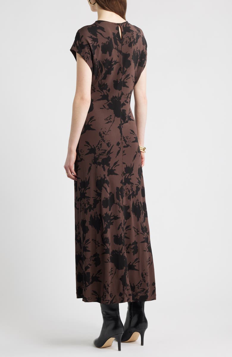 Nordstrom Dolman Sleeve Maxi Dress, Alternate, color, Brown Coffee Char Floral