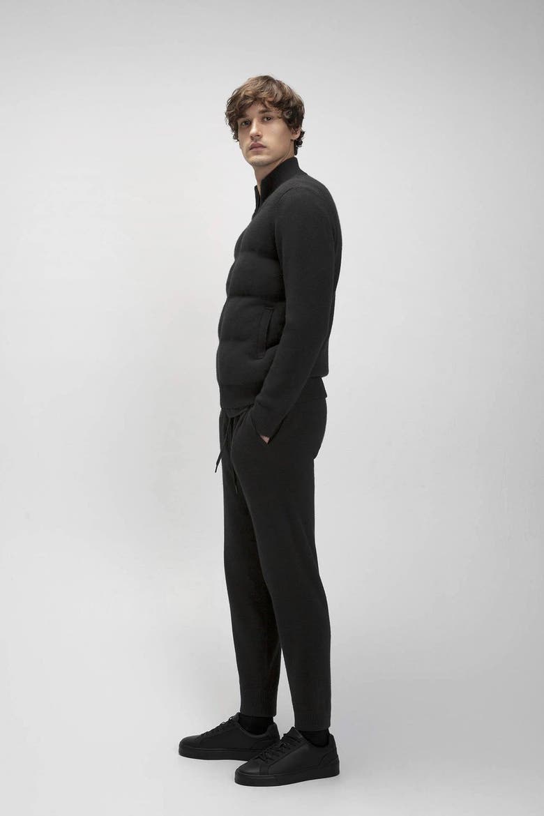 Didier Cashmere Puffer Jacket, Alternate, color, Black