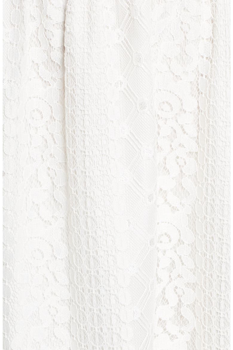 BB Dakota Zinnia Lace Ruffle Off the Shoulder Dress, Alternate, color, IVORY