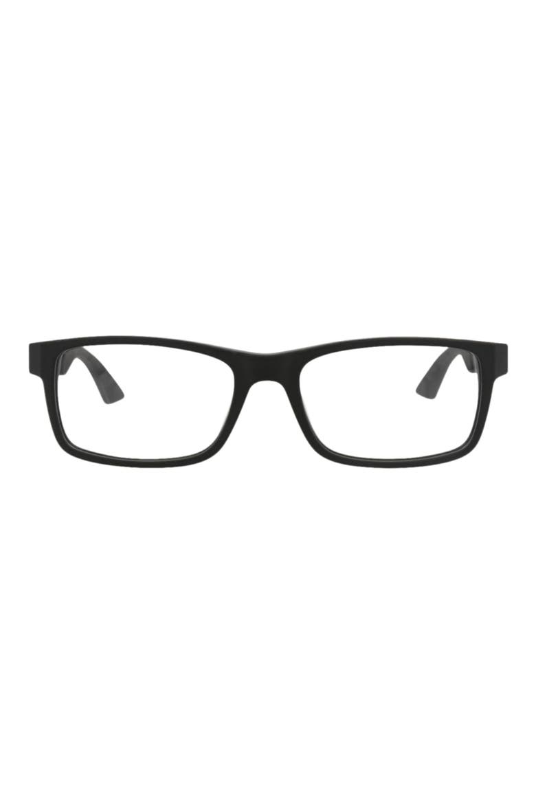 56mm Rectangular Optical Glasses, Main, color, BLACK TRANSPARENT