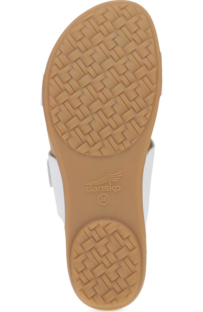 Dansko Justine Slide Sandal, Alternate, color, White Full Grain