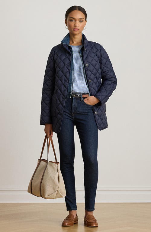 Ralph Lauren Lauren  Diamond Quilted Puffer Jacket In Black