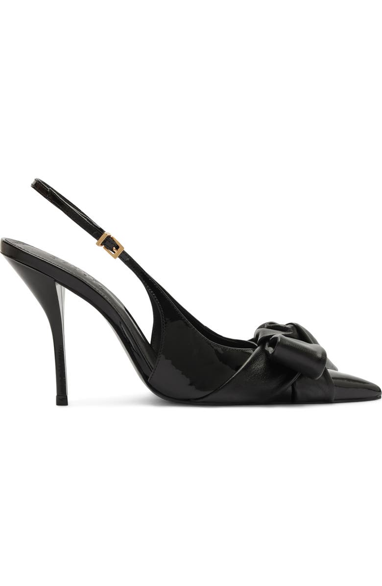 Schutz Liora Bow Slingback Pointed Toe Pump, Alternate, color, Black