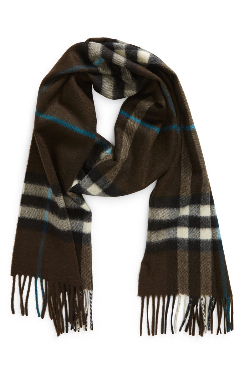 Burberry Giant Check Cashmere Scarf, Alternate, color,