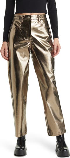 Amy Lynn Shiny Straight Leg Pants | Nordstrom